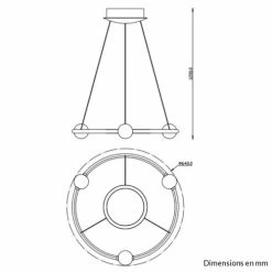 Laurie Lumière Suspensions Suspension En Aluminium Dore -Luminaires Soldes 2022 suspension en aluminium dore 2