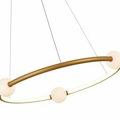 Laurie Lumière Suspensions Suspension En Aluminium Dore -Luminaires Soldes 2022 suspension en aluminium dore 3