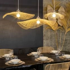 Now’s Home Suspensions Suspension En Bambou Tressé D75 -Luminaires Soldes 2022 suspension en bambou tresse d75 3