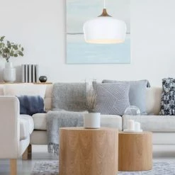 Lussiol Lighting Suspensions Suspension En Bois Blanc D. 35 Cm -Luminaires Soldes 2022 suspension en bois blanc d 35 cm 2