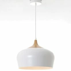 Lussiol Lighting Suspensions Suspension En Bois Blanc D. 35 Cm -Luminaires Soldes 2022 suspension en bois blanc d 35 cm 3