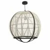 Mica Decorations Suspensions Suspension En Bois Noir Et Lin -Luminaires Soldes 2022 suspension en bois noir et lin