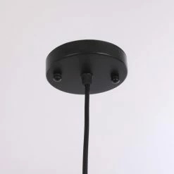 Mica Decorations Suspensions Suspension En Bois Noir Et Lin -Luminaires Soldes 2022 suspension en bois noir et lin 4