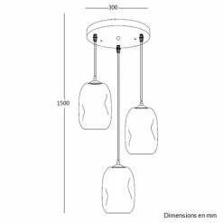 Keria Suspensions Suspension En Glass Noir -Luminaires Soldes 2022 suspension en glass noir 13