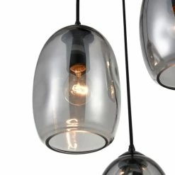 Keria Suspensions Suspension En Glass Noir -Luminaires Soldes 2022 suspension en glass noir 15