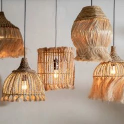 Bazar Bizar Suspensions Suspension En Herbe D'abaca Naturel -Luminaires Soldes 2022 suspension en herbe d abaca naturel 2