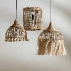Bazar Bizar Suspensions Suspension En Herbe D'abaca Naturel -Luminaires Soldes 2022 suspension en herbe d abaca naturel 3