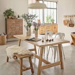 Maisons Du Monde Suspensions Suspension En Métal Coloris Ivoire Et Manguier -Luminaires Soldes 2022 suspension en metal coloris ivoire et manguier 1000 15 1 165272 11