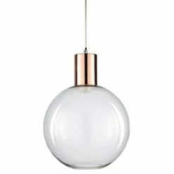 Maisons Du Monde Suspensions Suspension En Métal Cuivré Et Verre D30