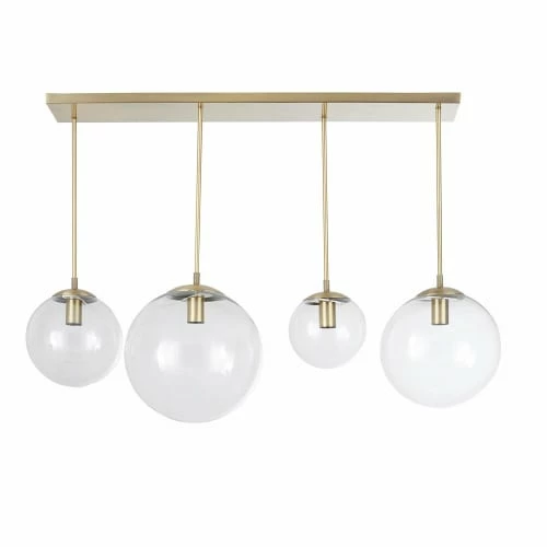 Maisons Du Monde Suspensions Suspension En Métal Doré Et 4 Globes En Verre D118 3 Maisons Du Monde Suspensions Suspension En Métal Doré Et 4 Globes En Verre D118