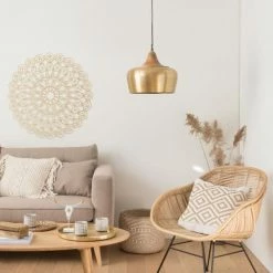 Maisons Du Monde Suspensions Suspension En Métal Doré Et Manguier -Luminaires Soldes 2022 suspension en metal dore et manguier 1000 16 39 177241 3