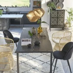 Maisons Du Monde Suspensions Suspension En Métal Noir Et 3 Abat-jours En Corde Tressés -Luminaires Soldes 2022 suspension en metal noir et 3 abat jours en corde tresses 1000 15 38 210696 3