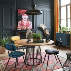 Maisons Du Monde Suspensions Suspension En Métal Noir Et Décor Floral Peint -Luminaires Soldes 2022 suspension en metal noir et decor floral peint 1000 15 35 189701 8