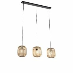 QAZQA Suspensions Suspension En Rotin Beige