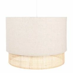 Maisons Du Monde Suspensions Suspension En Rotin Et Coton Gris