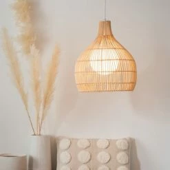 Maisons Du Monde Suspensions Suspension En Rotin Et Métal D35 -Luminaires Soldes 2022 suspension en rotin et metal d35 1000 6 16 223794 5