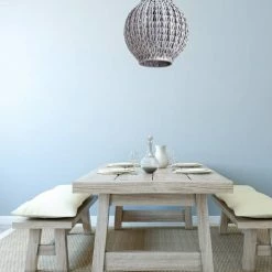 Lussiol Lighting Suspensions Suspension En Rotin Gris D. 31 Cm -Luminaires Soldes 2022 suspension en rotin gris d 31 cm 1