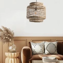 Lussiol Lighting Suspensions Suspension En Rotin Naturel D. 40 Cm -Luminaires Soldes 2022 suspension en rotin naturel d 40 cm 1