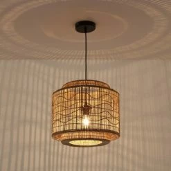 Lussiol Lighting Suspensions Suspension En Rotin Naturel D. 40 Cm -Luminaires Soldes 2022 suspension en rotin naturel d 40 cm 2