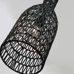 Lussiol Lighting Suspensions Suspension En Rotin Noir D. 19 Cm -Luminaires Soldes 2022 suspension en rotin noir d 19 cm 3