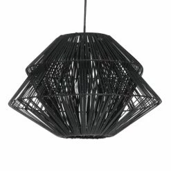 Lussiol Lighting Suspensions Suspension En Rotin Noir D. 45 Cm