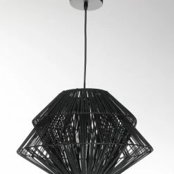 Lussiol Lighting Suspensions Suspension En Rotin Noir D. 45 Cm -Luminaires Soldes 2022 suspension en rotin noir d 45 cm 3