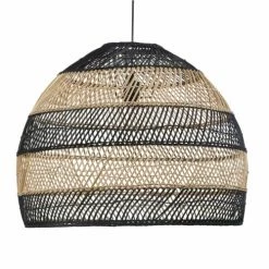 Maisons Du Monde Suspensions Suspension En Rotin Tressé Beige Et Noir -Luminaires Soldes 2022 suspension en rotin tresse beige et noir 1000 16 32 210731 5