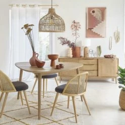 Maisons Du Monde Suspensions Suspension En Rotin Tressé Et Métal Noir -Luminaires Soldes 2022 suspension en rotin tresse et metal noir 1000 3 10 211857 3