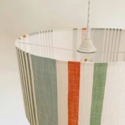 Belamp Suspensions Suspension En Tissu Foutas Blanc Bleu - Diamètre 40 Cm -Luminaires Soldes 2022 suspension en tissu foutas blanc bleu diametre 40 cm 3