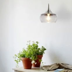 Keria Suspensions Suspension En Verre Argenté -Luminaires Soldes 2022 suspension en verre argente 7