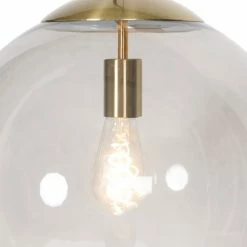 QAZQA Suspensions Suspension En Verre Doré/laiton -Luminaires Soldes 2022 suspension en verre dore laiton 18