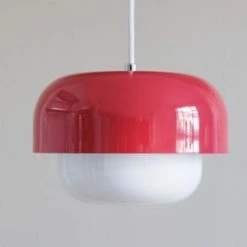 Dyberg Larsen Suspensions Suspension En Verre Et Métal Rouge Clair, H 15 Cm D 23 Cm -Luminaires Soldes 2022 suspension en verre et metal rouge clair h 15 cm d 23 cm 2