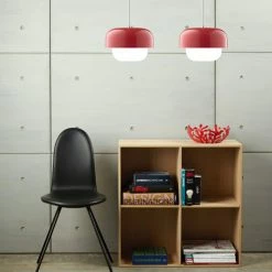Dyberg Larsen Suspensions Suspension En Verre Et Métal Rouge Clair, H 15 Cm D 23 Cm -Luminaires Soldes 2022 suspension en verre et metal rouge clair h 15 cm d 23 cm 3