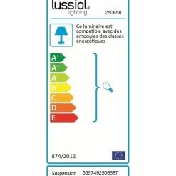 Lussiol Lighting Suspensions Suspension En Verre Fumé D. 38 Cm -Luminaires Soldes 2022 suspension en verre fume d 38 cm 3
