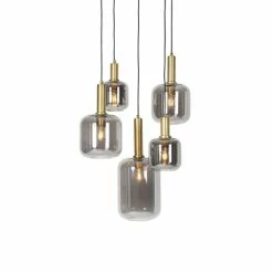 QAZQA Suspensions Suspension En Verre Gris -Luminaires Soldes 2022 suspension en verre gris 3