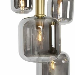 QAZQA Suspensions Suspension En Verre Gris -Luminaires Soldes 2022 suspension en verre gris 5