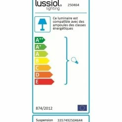 Lussiol Lighting Suspensions Suspension En Verre Gris D. 28 Cm -Luminaires Soldes 2022 suspension en verre gris d 28 cm 2