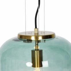 QAZQA Suspensions Suspension En Verre Vert -Luminaires Soldes 2022 suspension en verre vert 4
