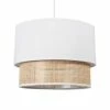 Jardideco Suspensions Suspension Gigogne Rotin Blanc D35cm -Luminaires Soldes 2022 suspension gigogne rotin blanc d35cm