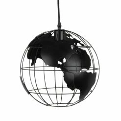 Maisons Du Monde Suspensions Suspension Globe Terrestre En Métal Noir Ajouré