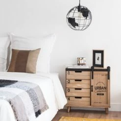 Maisons Du Monde Suspensions Suspension Globe Terrestre En Métal Noir Ajouré -Luminaires Soldes 2022 suspension globe terrestre en metal noir ajoure 1000 14 14 194477 4