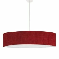 Abat-jours Suspensions Suspension Imprimée Effet Lin Beige T 50 X H 25 -Luminaires Soldes 2022 suspension imprimee effet lin lie de vin t 50 x h 25