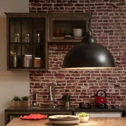 Maisons Du Monde Suspensions Suspension Indus En Métal Brossé D50 -Luminaires Soldes 2022 suspension indus en metal brosse d50 1000 0 24 131019 4