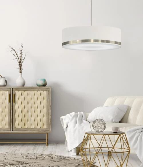 Abat-jours Suspensions Suspension Jonc Blanc Et Aluminium T 65 X H 25 4 Abat-jours Suspensions Suspension Jonc Blanc Et Aluminium T 65 X H 25 â Image 2