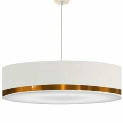 Abat-jours Suspensions Suspension Jonc Blanc Et Or T 65 X H 25 -Luminaires Soldes 2022 suspension jonc blanc et cuivre t 65 x h 25 1