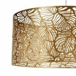 Nouvelles versions -Luminaires Soldes 2022 suspension metal ajoure dore d35cm 1