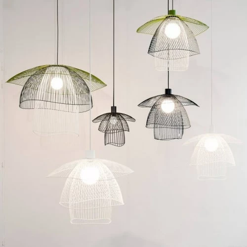 Forestier Suspensions Suspension Métal Filaire Blanc D56cm 4 Forestier Suspensions Suspension Métal Filaire Blanc D56cm – Image 2