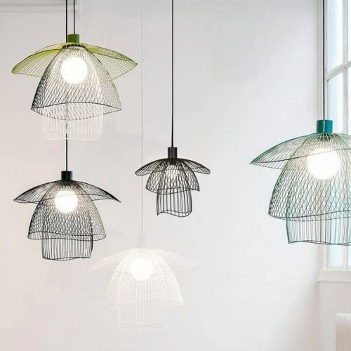 Forestier Suspensions Suspension Métal Filaire Blanc D56cm 5 Forestier Suspensions Suspension Métal Filaire Blanc D56cm – Image 3