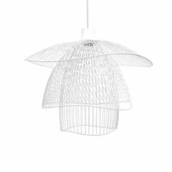 Forestier Suspensions Suspension Métal Filaire Blanc D56cm 11 Forestier Suspensions Suspension Métal Filaire Blanc D56cm -Luminaires Soldes 2022 suspension metal filaire blanc d56cm 3