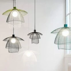 Forestier Suspensions Suspension Métal Filaire Noir D30cm -Luminaires Soldes 2022 suspension metal filaire noir d30cm 2